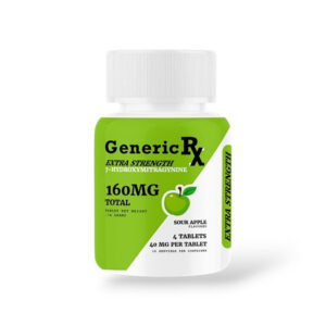 Generic RX Extra Strength 7-Hydroxymitragynine Chewable Tablets Sour Apple 40mg per tablet